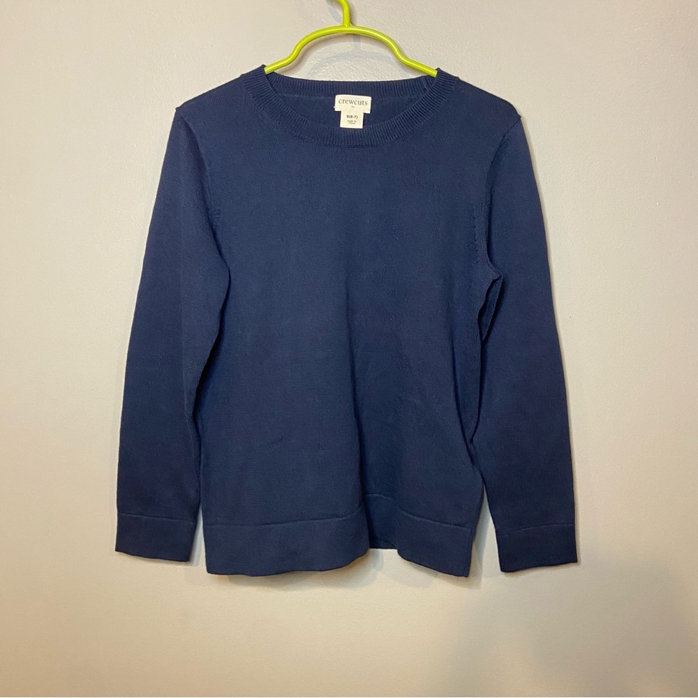 Crewcuts Navy Crewneck Sweater Boys Size Small 6-7 100% Cotton